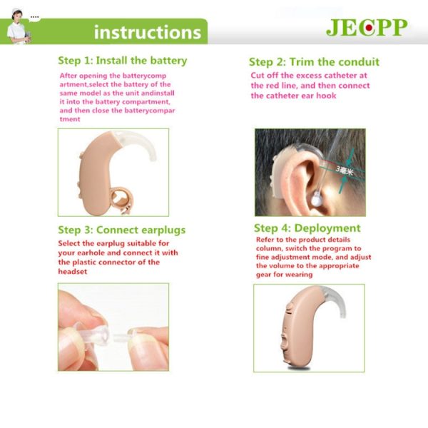 KAIXINWEI B145 DC3.7V Earhook Hearing Aid Sound Amplifier – Image 6