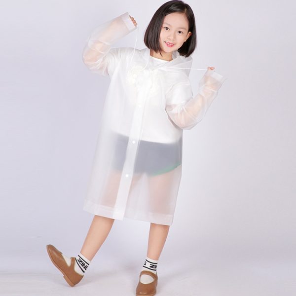 Non-disposable Frosted Thickened Children EVA Raincoat