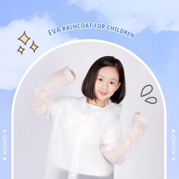 Non-disposable Frosted Thickened Children EVA Raincoat – Image 3