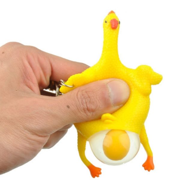 12 PCS Spoof Tricky Funny Gadgets Toys Vent Chicken Whole Egg Laying Hens Crowded Latex Rubber Anti Stress Ball - Image 4