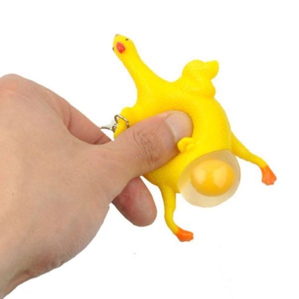 12 PCS Spoof Tricky Funny Gadgets Toys Vent Chicken Whole Egg Laying Hens Crowded Latex Rubber Anti Stress Ball - Image 5