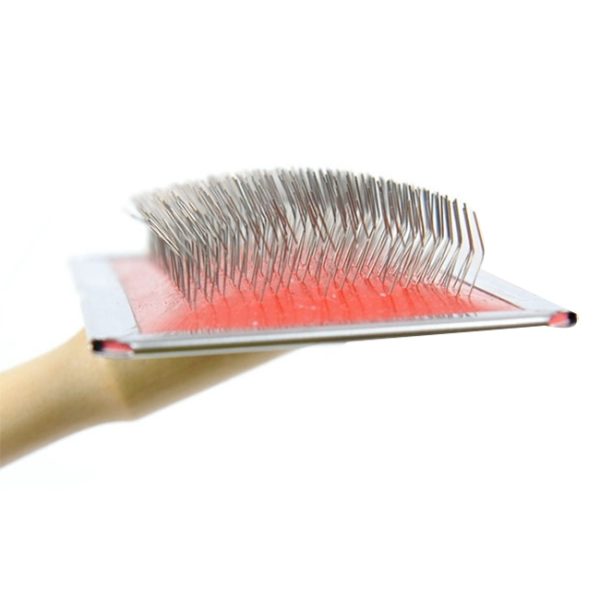 Grooming Cleaning Brush with Wood Handle for Pet,  Size: L, - Image 4