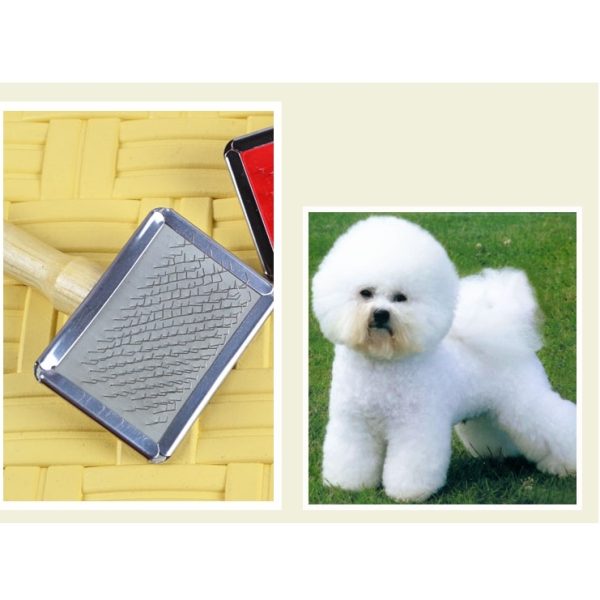 Grooming Cleaning Brush with Wood Handle for Pet,  Size: L, - Image 5