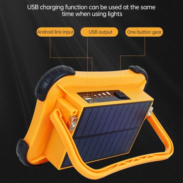 50W 32 LEDs Solar Portable Camping Magnetic Emergency Light with Four Levels of Brightness: Battery Indicator - Image 12