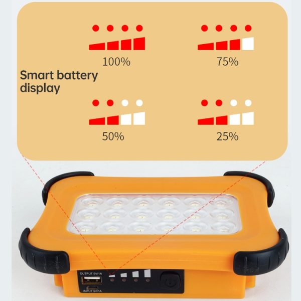 50W 32 LEDs Solar Portable Camping Magnetic Emergency Light with Four Levels of Brightness: Battery Indicator - Image 5