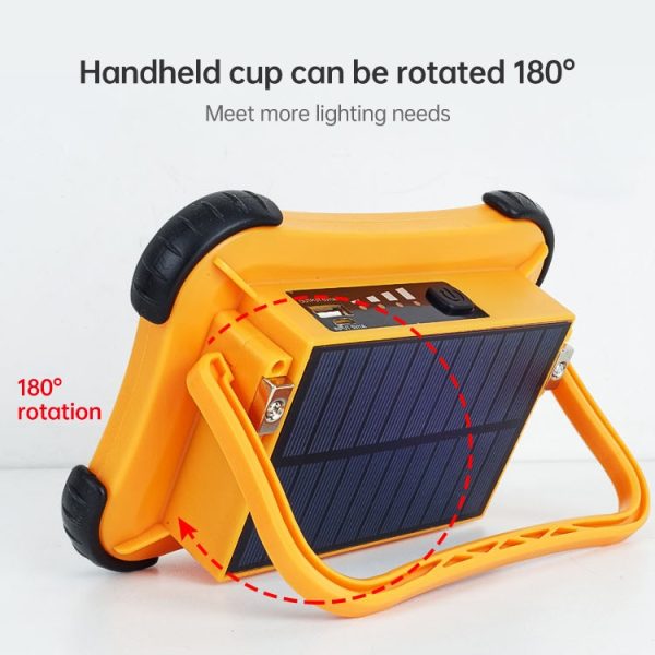 50W 32 LEDs Solar Portable Camping Magnetic Emergency Light with Four Levels of Brightness: Battery Indicator - Image 6