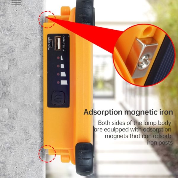 50W 32 LEDs Solar Portable Camping Magnetic Emergency Light with Four Levels of Brightness: Battery Indicator - Image 8