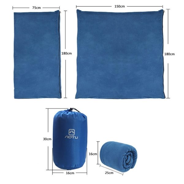 Aotu AT6109 Outdoor Camping Fleece Sleeping Bag for Adult, Random Color Delivery, Size: 180x75cm – Image 4