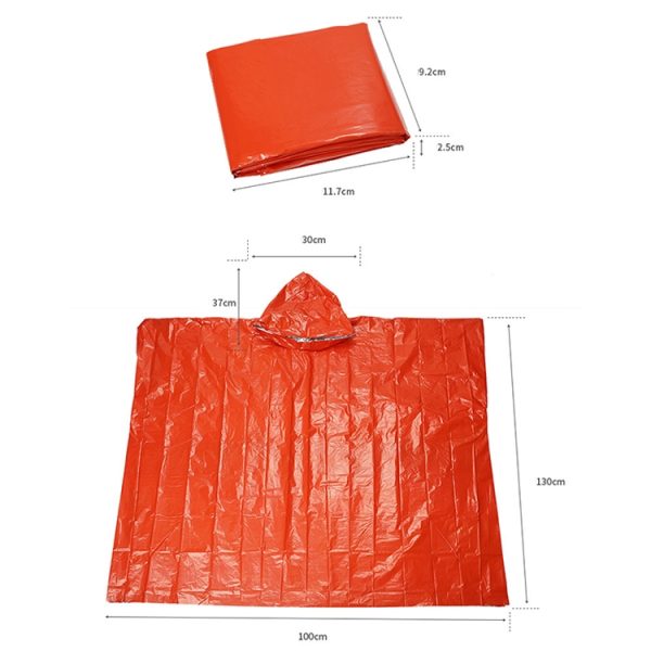 AOTU AT9052 Outdoor Camping Long First Aid Raincoat – Image 6