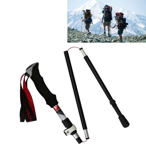 5 Node Portable Foldable Aluminium Alloy Trekking Poles, Folding Length : 28.5CM - Image 9