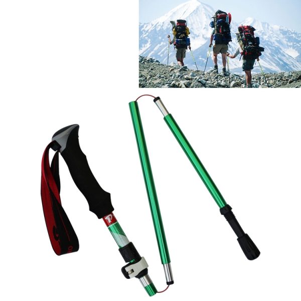 5 Node Portable Foldable Aluminium Alloy Trekking Poles, Folding Length : 28.5CM - Image 10