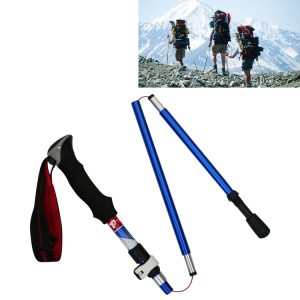 5 Node Portable Foldable Aluminium Alloy Trekking Poles, Folding Length : 28.5CM