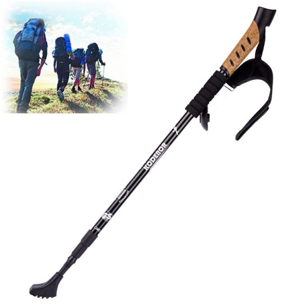 KODENOR Outdoor Mountaineering Portable Foldable Aluminium Alloy Straight Handle  Trekking Poles, Length : 66-135CM - Image 7