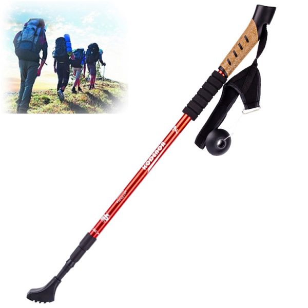 KODENOR Outdoor Mountaineering Portable Foldable Aluminium Alloy Straight Handle  Trekking Poles, Length : 66-135CM - Image 9