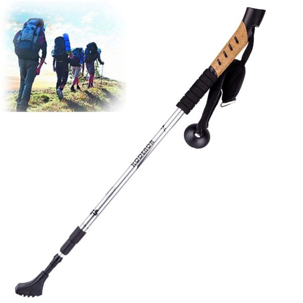 KODENOR Outdoor Mountaineering Portable Foldable Aluminium Alloy Straight Handle  Trekking Poles, Length : 66-135CM - Image 10