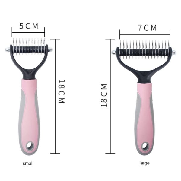 Pet Stainless Steel Dog Comb, Size: 18x7cm – Image 3