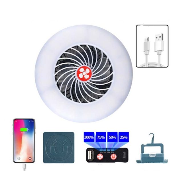 USB Rechargeable Fan Multi-function Tent Camping Lamp - Image 8