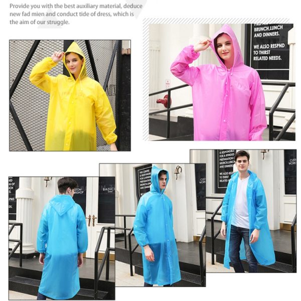 Disposable  PEVA Environment Transparent Raincoat – Image 4