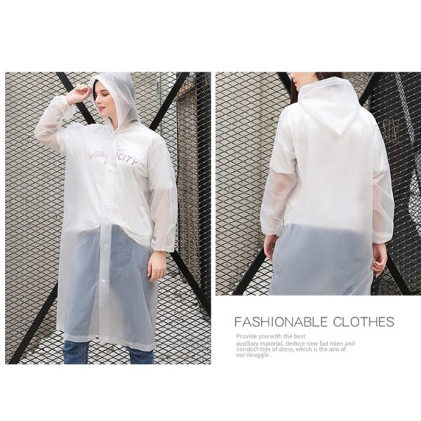 Disposable  PEVA Environment Transparent Raincoat – Image 5