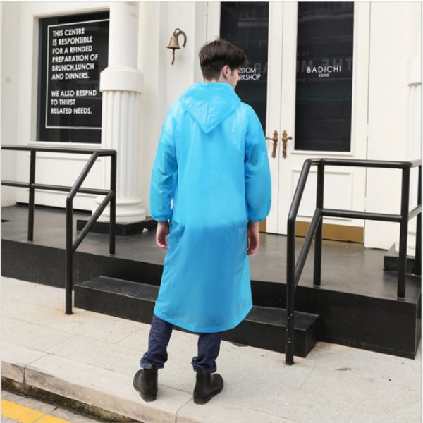 Disposable  PEVA Environment Transparent Raincoat – Image 6