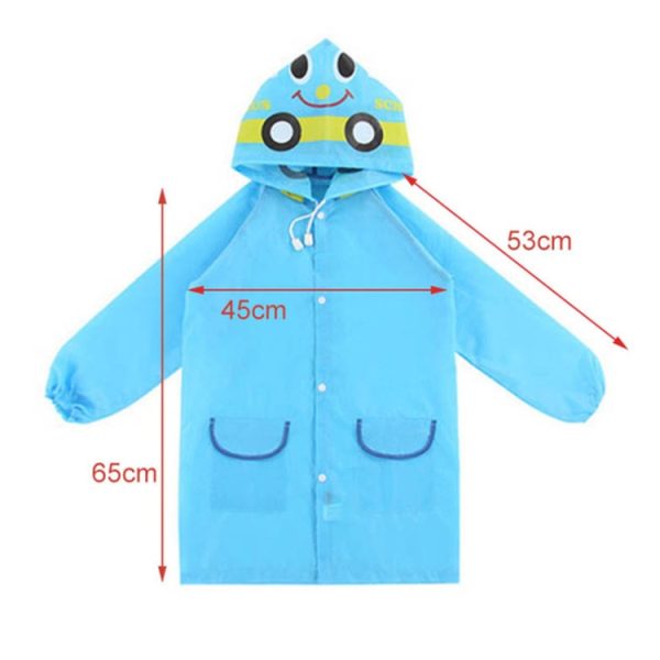 Outdoor Cute Waterproof Kids Rain Coat Animal Style - Image 2