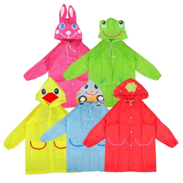 Outdoor Cute Waterproof Kids Rain Coat Animal Style - Image 4