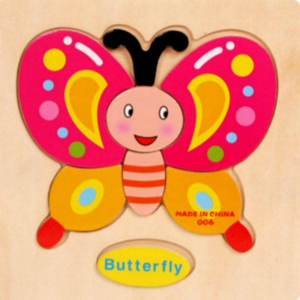2 PCS Educational Toddler Wooden Toy Cartoon Animal 3D Puzzle – Image 11