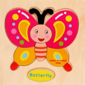 2 PCS Educational Toddler Wooden Toy Cartoon Animal 3D Puzzle