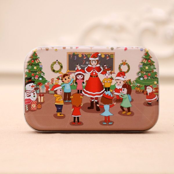 4 PCS Christmas Wooden Handmade Santa Claus Puzzle Toy - Image 12