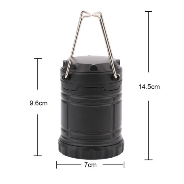 3W Portable COB LED Lantern Collapsible Outdoor Waterproof Hiking Light - Image 6