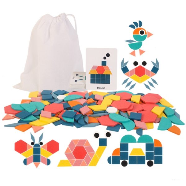 180 Pieces 3D Shape Early Education Animal Jigsaw Puzzle Toy - Image 2