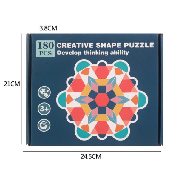 180 Pieces 3D Shape Early Education Animal Jigsaw Puzzle Toy - Image 6