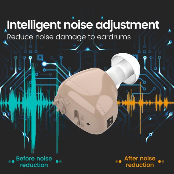 Z-12 Rechargeable In-Ear  Hearing Aid with USB Cradle Charger - Image 4