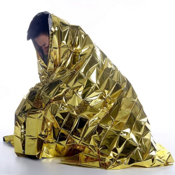 Outdoor Survival Emergency Insulation Blanket Gold Silver Double-Sided Mat - Image 5