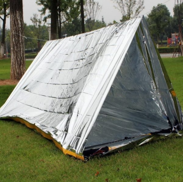 Outdoor Survival Emergency Insulation Blanket Gold Silver Double-Sided Mat - Image 6