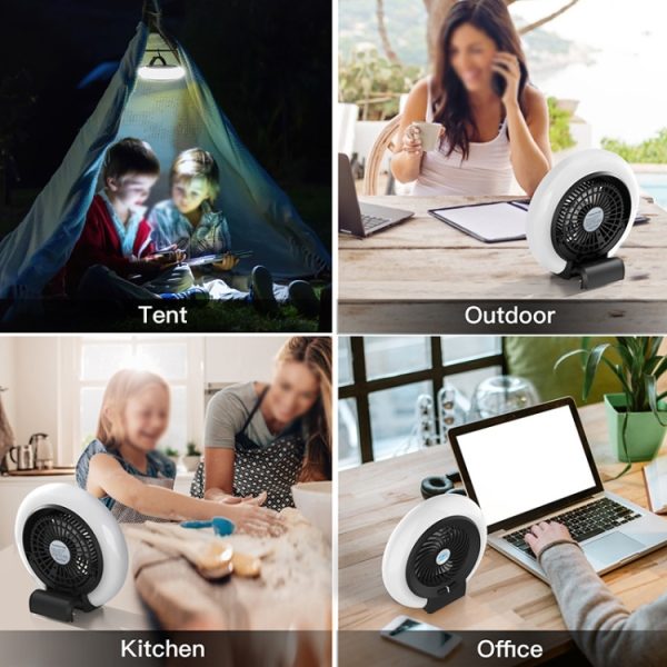 TW-8003 Outdoor Camping Light Rechargeable Camping Portable Fan - Image 6