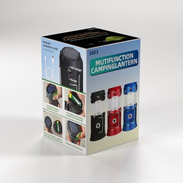 5803 Solar Camping LED Emergency Portable Light Support USB Output - Image 10