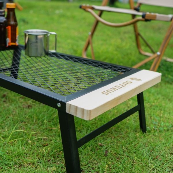 CLS Outdoor Folding Mesh Table Camping Iron Folding Table Portable Barbecue Rack Car Camping Rack - Image 6