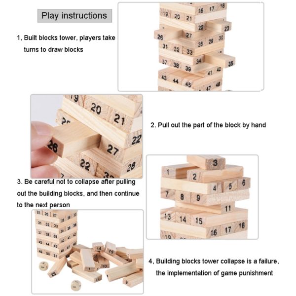54pcs /Set Childrens Educational Building Block Toys Stacking Game - Image 8