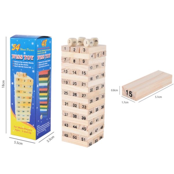 54pcs /Set Childrens Educational Building Block Toys Stacking Game - Image 9