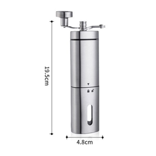Household Stainless Steel Hand-Cranked Coffee Machine Grinder – Image 5