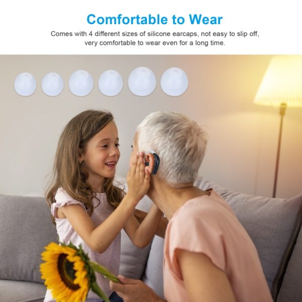 Rechargeable Hearing Aids for Seniors Personal Sound Amplifier with Charging Base,EU Plug - Image 5