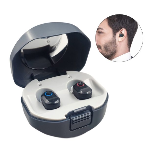 TWS On-Ear Sound Amplifier Hearing Aid with Charging Compartment - Image 3