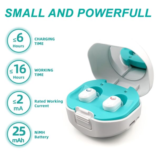 TWS On-Ear Sound Amplifier Hearing Aid with Charging Compartment - Image 7
