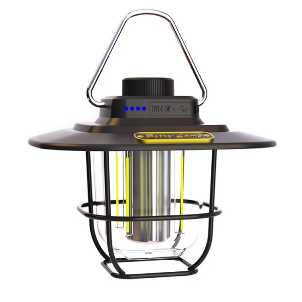 LY02 LED Retro Lantern Hand Tent Lamp USB Charging Camping Light - Image 3