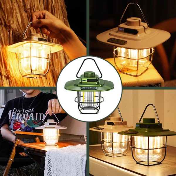 LY02 LED Retro Lantern Hand Tent Lamp USB Charging Camping Light - Image 5