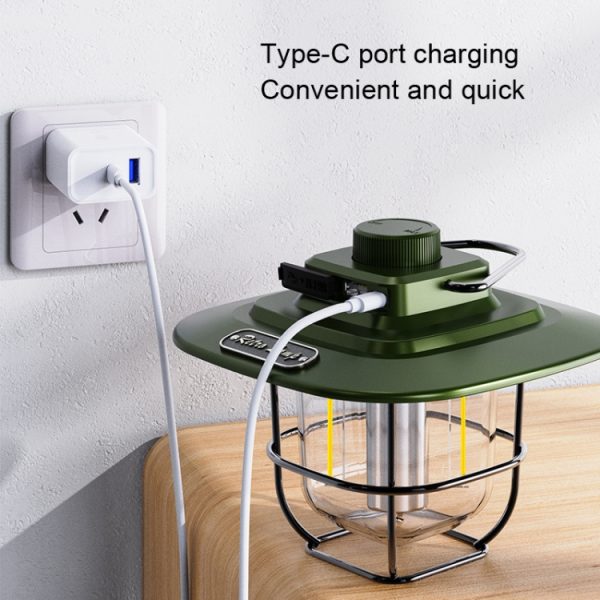 LY02 LED Retro Lantern Hand Tent Lamp USB Charging Camping Light - Image 6