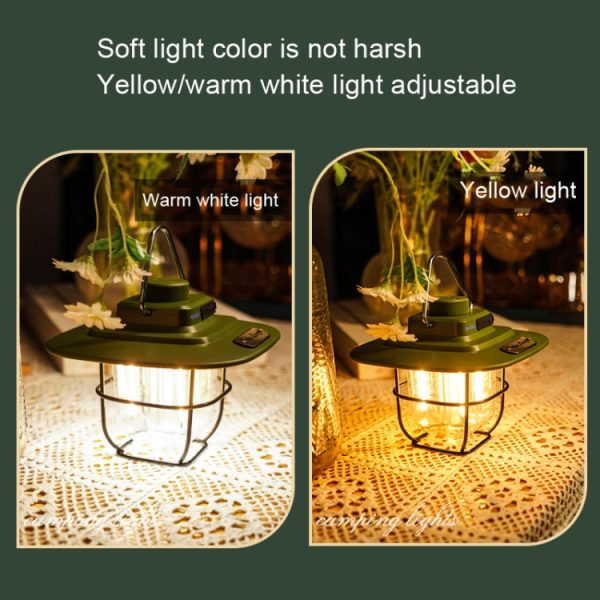 LY02 LED Retro Lantern Hand Tent Lamp USB Charging Camping Light - Image 9