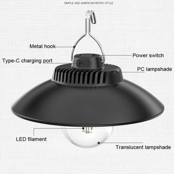 LY11 Retro Outdoor Camping  Portable  Waterproof Tent Light - Image 6