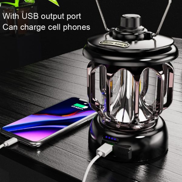 LH-B46 LED Retro Tent Light Convenient USB Charging Camping Light - Image 6
